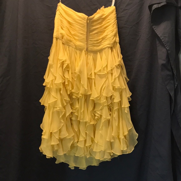 Sherri Hill yellow formal cocktail dress - Picture 3 of 4